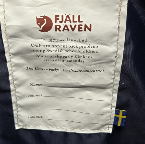FJALLRAVEN ORIGINAL KANKEN BACKPACK WITH SEAT PAD NAVY BLUE UNISEX TRAVEL SCHOOL main image 9